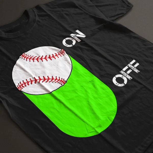 Stylish Baseball Dad T-Shirt in black color - High-quality cotton fabric with classic baseball design