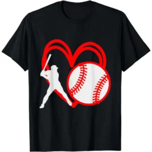 Baseball Dad T-Shirt with short sleeves and black color featuring a stylish baseball design