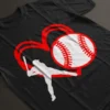 Baseball Dad T-Shirt with short sleeves and black color featuring a stylish baseball design