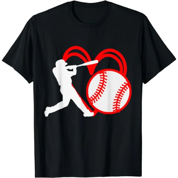 Baseball Dad T-Shirt with short sleeves and black color featuring a stylish baseball design