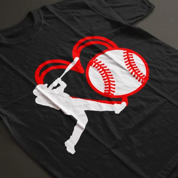 Baseball Dad T-Shirt with short sleeves and black color featuring a stylish baseball design