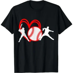 Baseball Dad T-Shirt with short sleeves and black color featuring a stylish baseball design