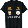 Baseball Dad T-Shirt with short sleeves and black color featuring a stylish baseball design