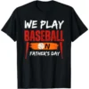 Baseball Dad T-Shirt with short sleeves and black color featuring a stylish baseball design