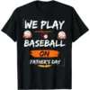 Baseball Dad T-Shirt with short sleeves and black color featuring a stylish baseball design