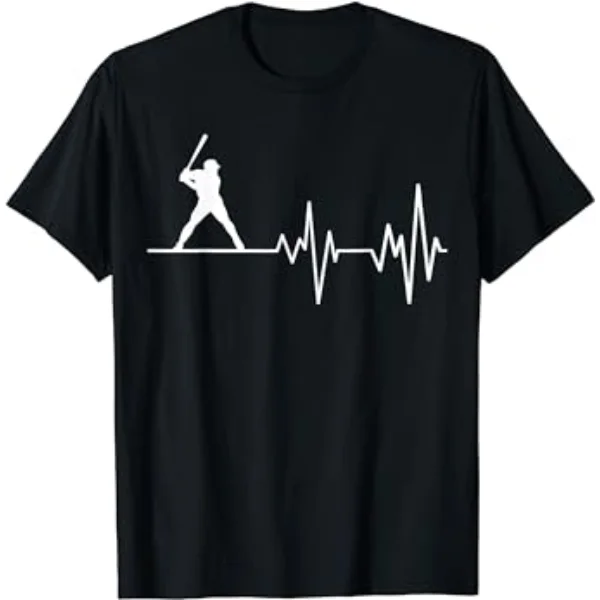 Baseball Dad T-Shirt with short sleeves and black color featuring a stylish baseball design